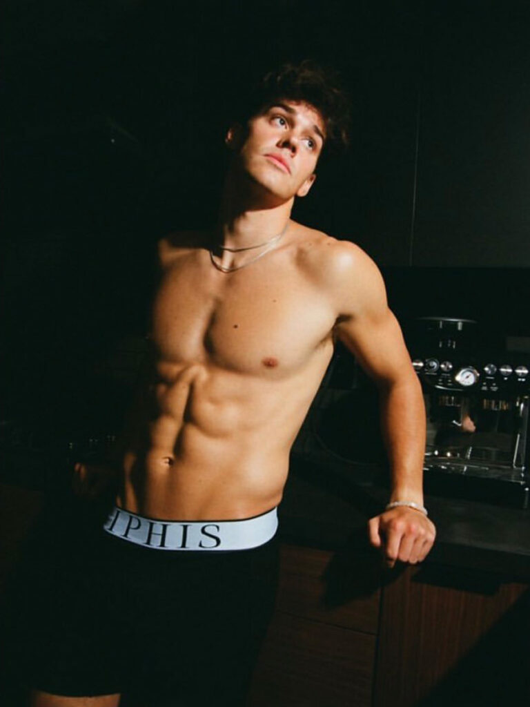 is Noah-Beck gay? Shirtless pic